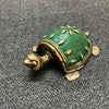 Dhokra Brass Decorative Tortoise - Green - Small