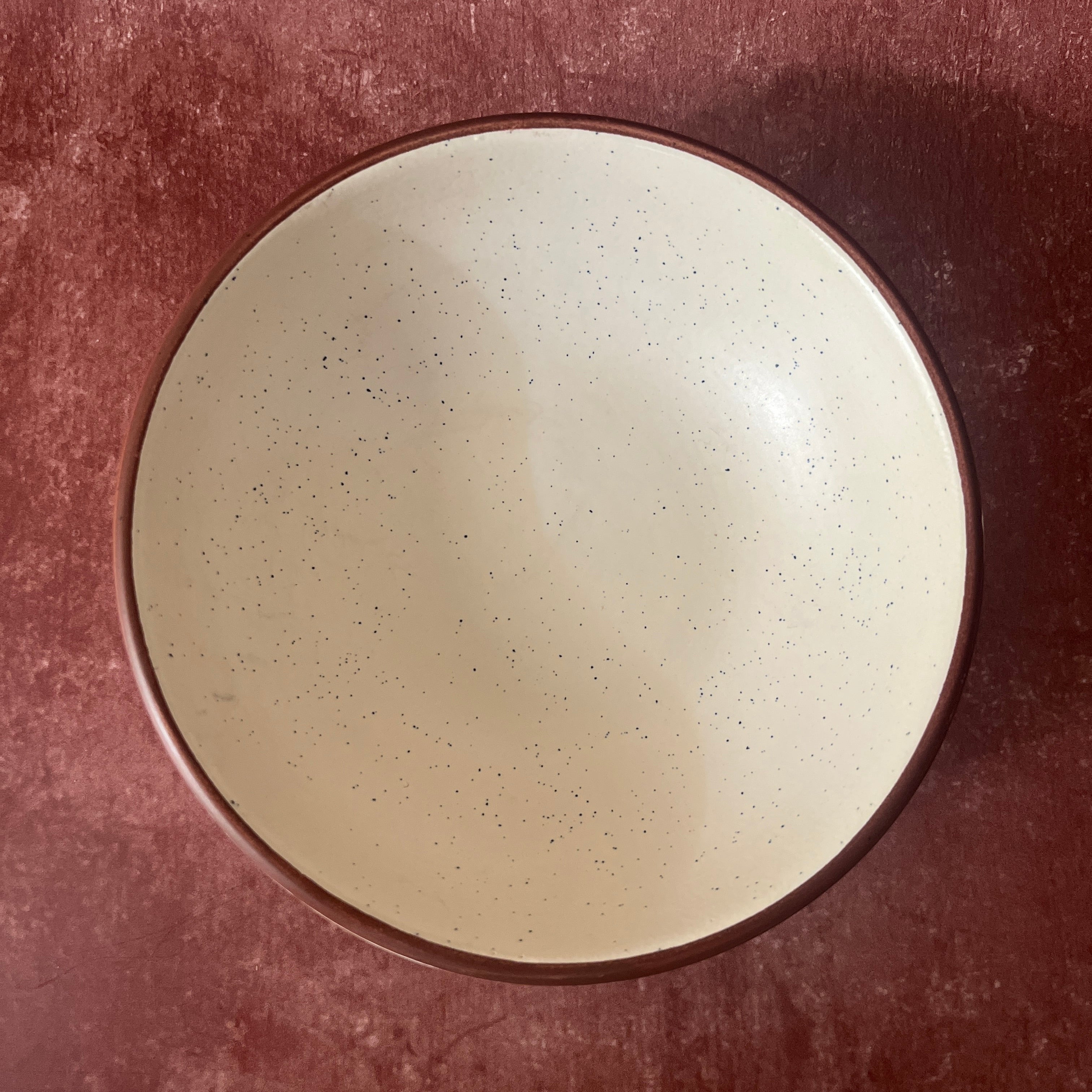 Ceramic Pasta Bowl - Set of 2 - Coffee Brown Rim