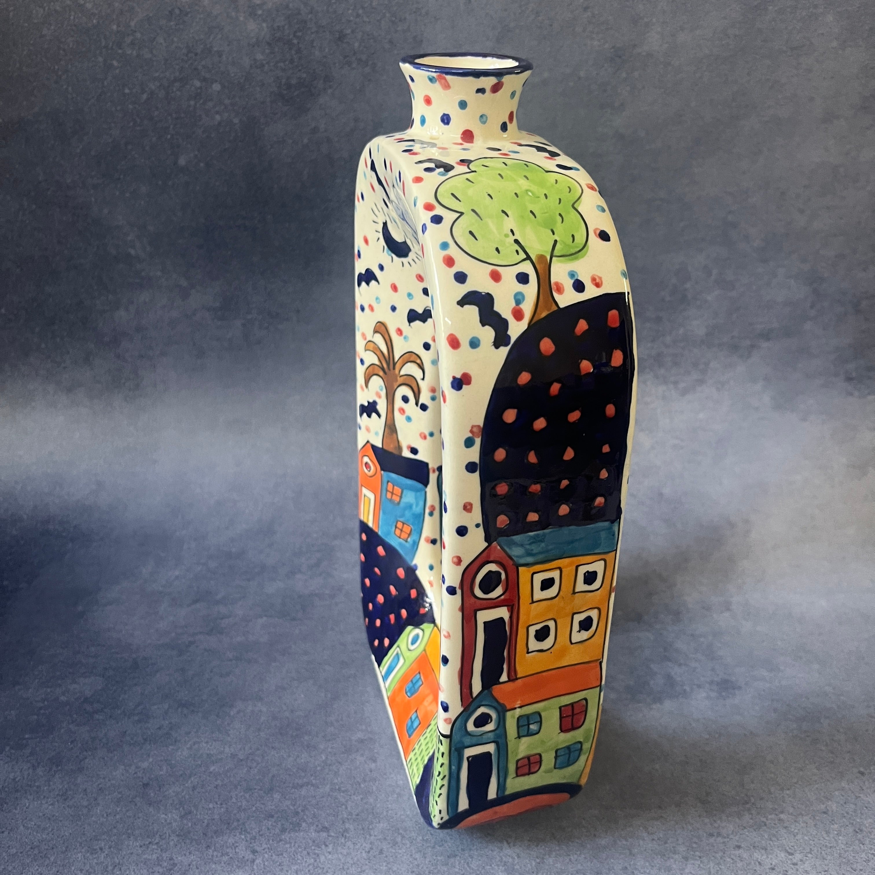 Ceramic Donut Vase - Village Vista Print