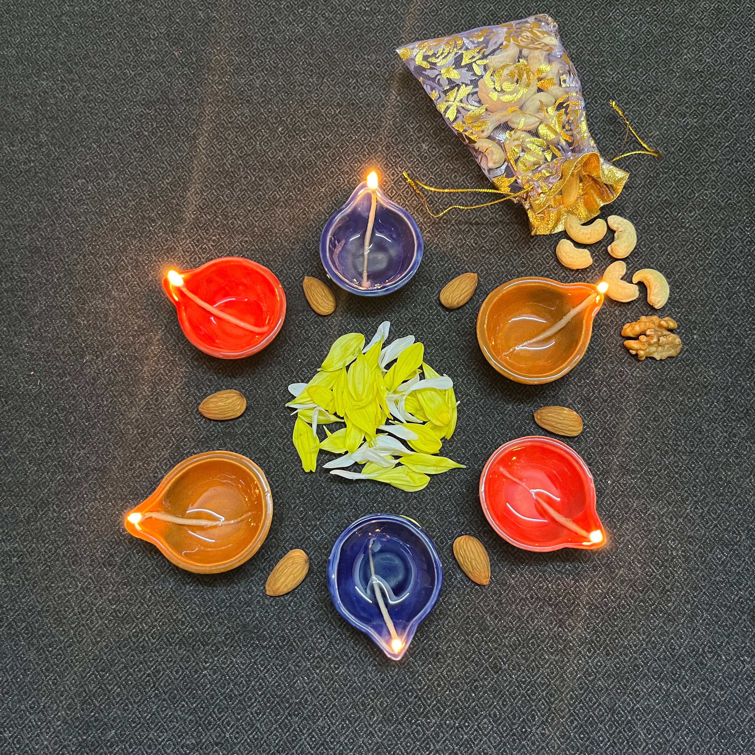 Bundle - Karthigai Deepam Set of 10 Ceramic Deepams