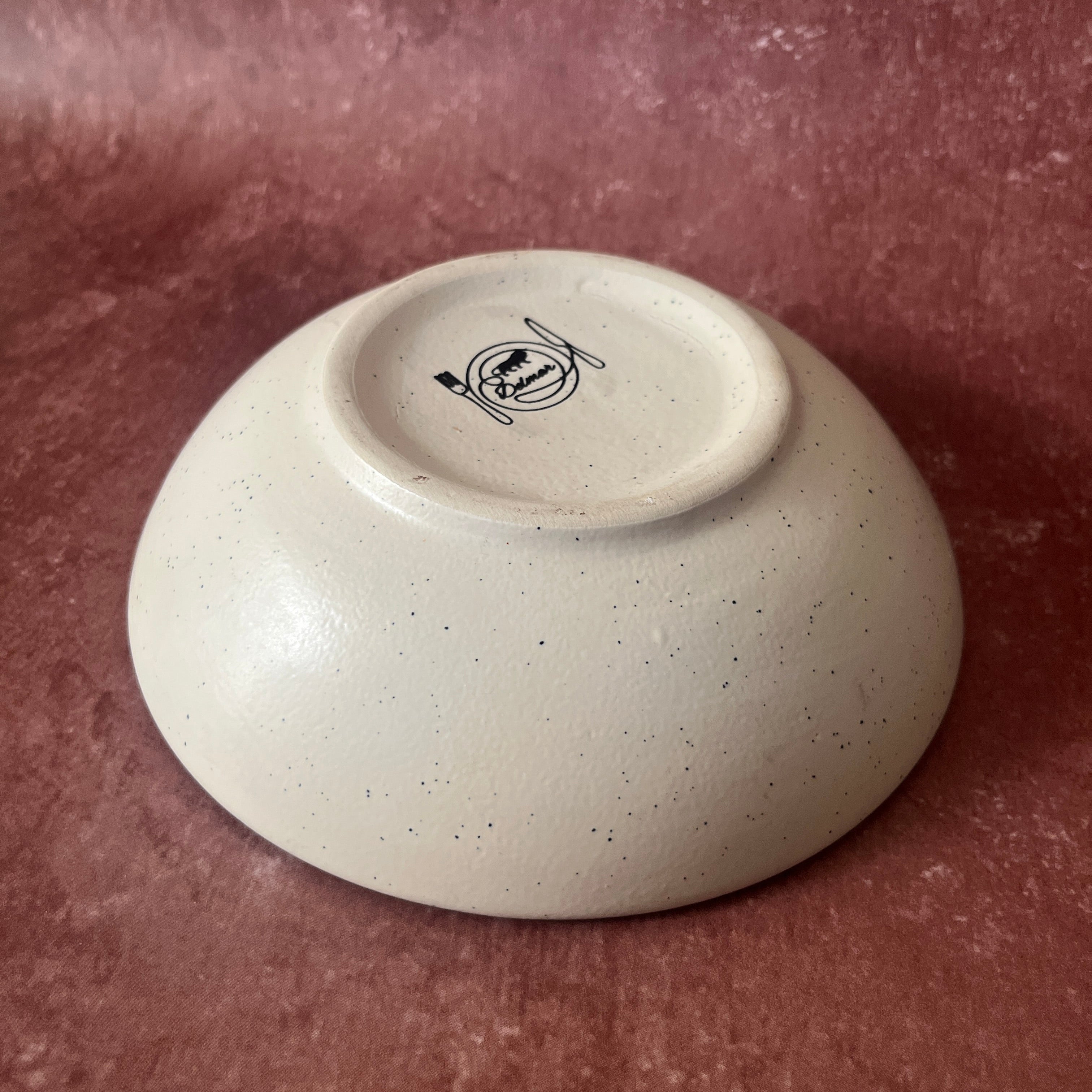Ceramic Pasta Bowl - Set of 2 - Coffee Brown Rim