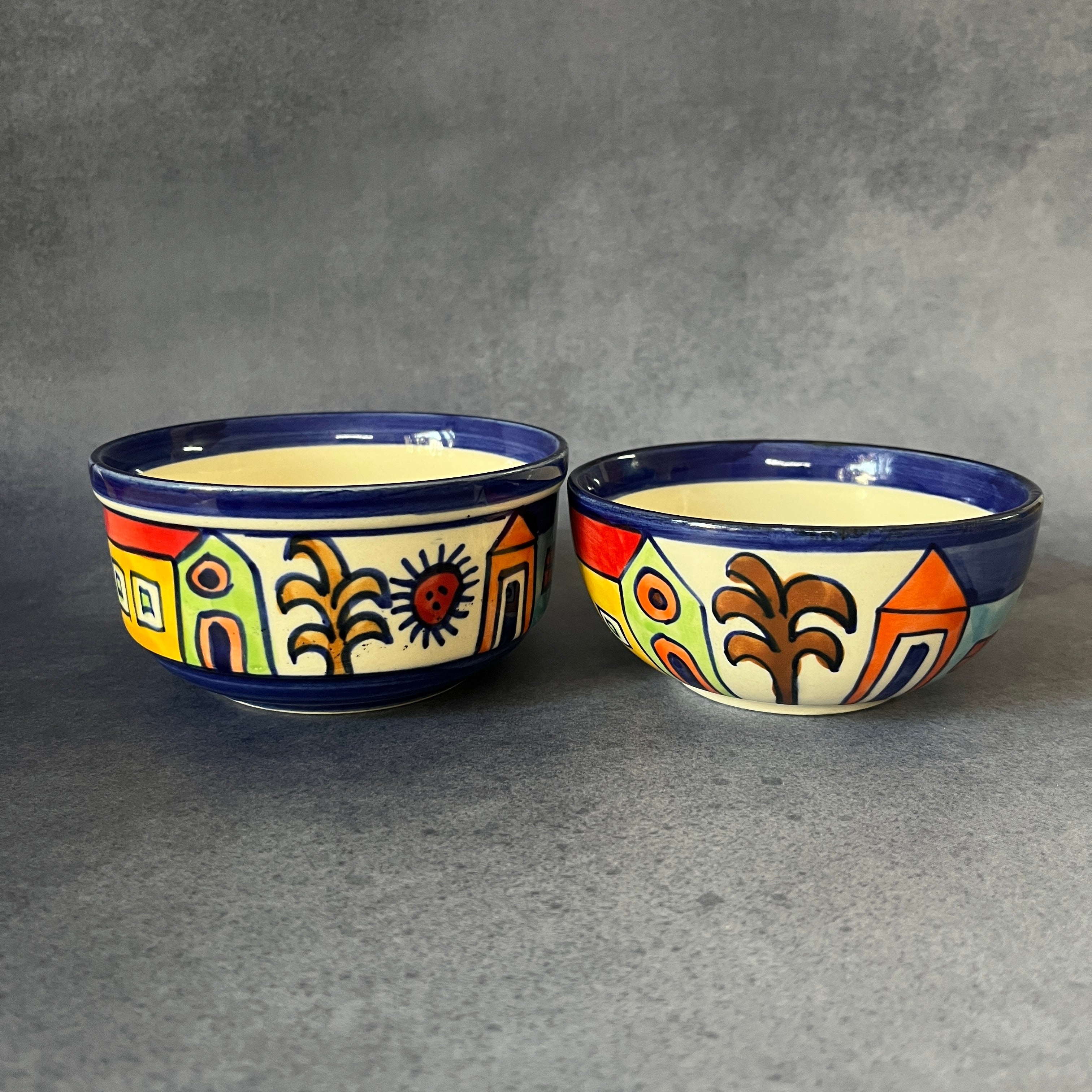 Ceramic Salad Bowl - Village Vista Print
