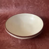 Ceramic Pasta Bowl - Set of 2 - Coffee Brown Rim